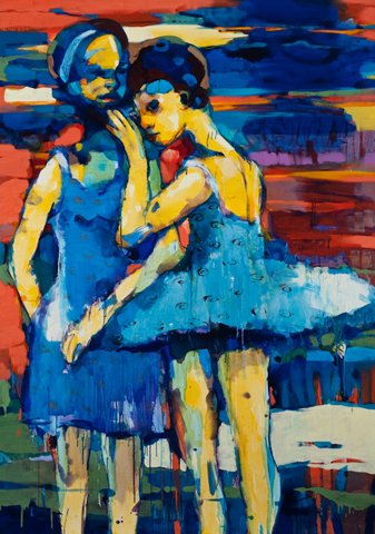 Two Dancers Near the Sea