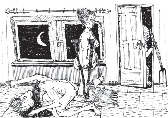 The Four Deaths. That Night... (illustration from the book "The Limonas Period")