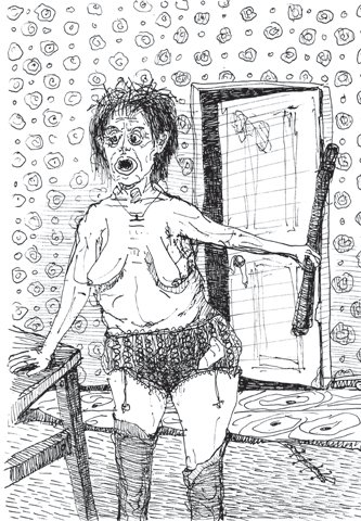 A Yelling Woman (illustration from the book "The Limonas Period")