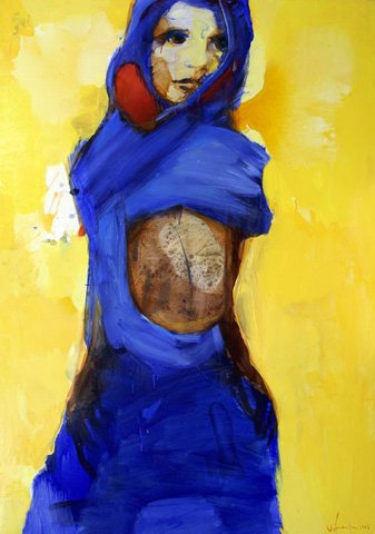 The Woman with Blue Scarf