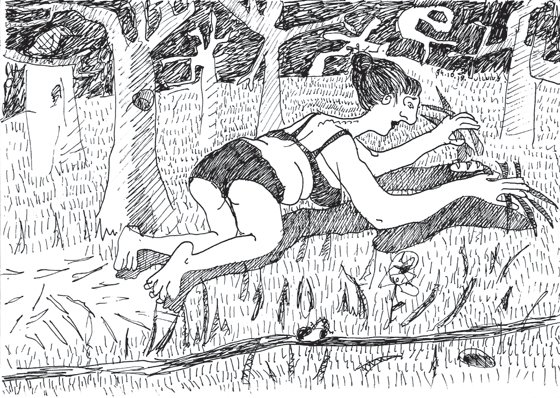 The Sorceress Looking for Food (illustration from the book "The Limonas Period")