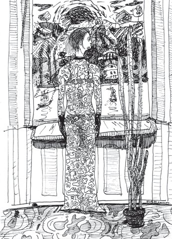 A Girl With a Mark (illustration from the book "The Limonas Period")