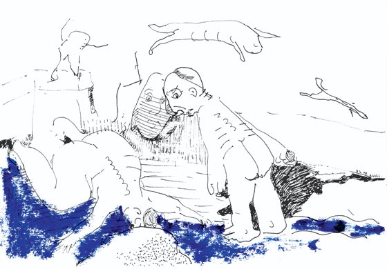 Anxiety. Retsless Friends (illustration from the book "The Limonas Period")