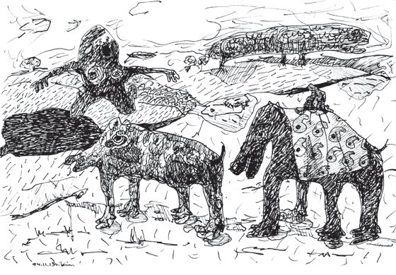 A Trip to the Black Woman (illustration from the book "The Limonas Period")